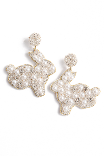 Pearl & Bead Bunny Earring