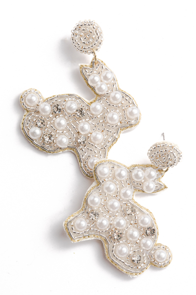 Pearl & Bead Bunny Earring