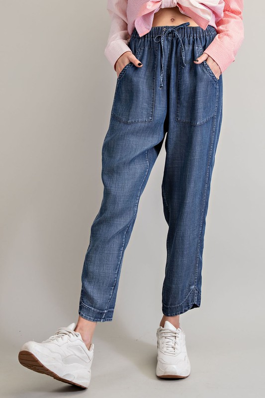Mailee Chambray Pants, Dark