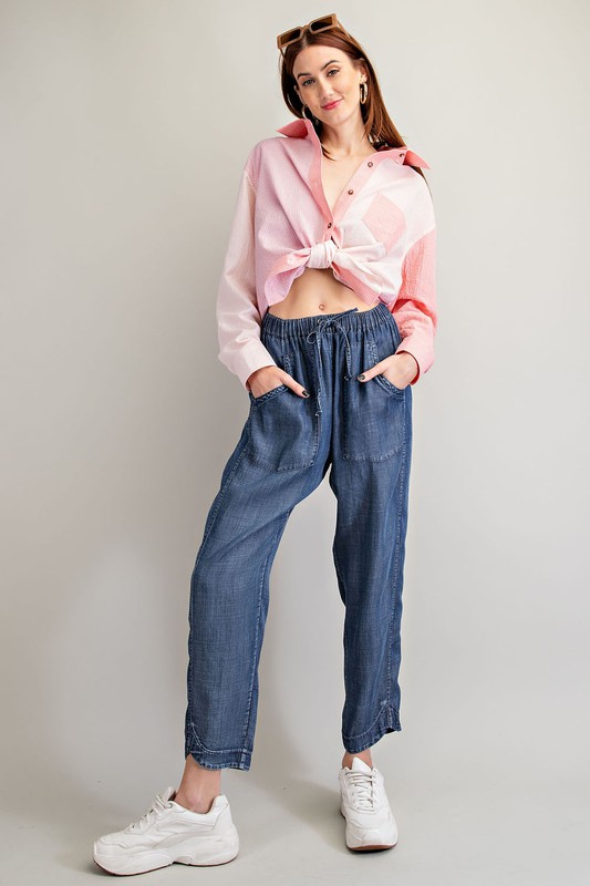 Mailee Chambray Pants, Dark