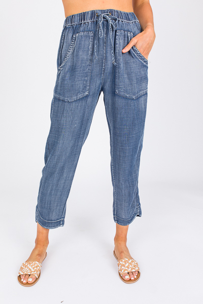 Mailee Chambray Pants, Dark