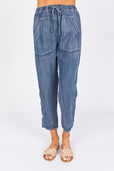 Mailee Chambray Pants, Dark