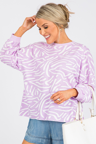 Conway Sweatshirt, Lilac Stripe