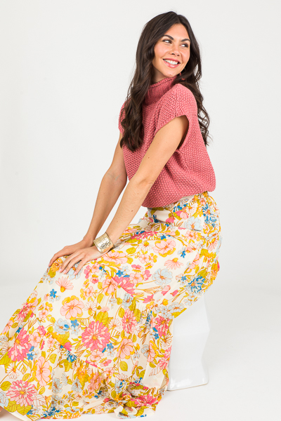 Blooming Chiffon Maxi Skirt