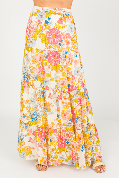 Blooming Chiffon Maxi Skirt