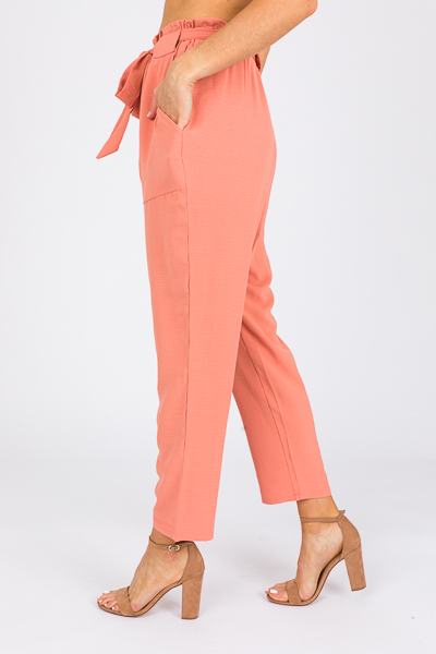 Classic Tie Pant, Peach