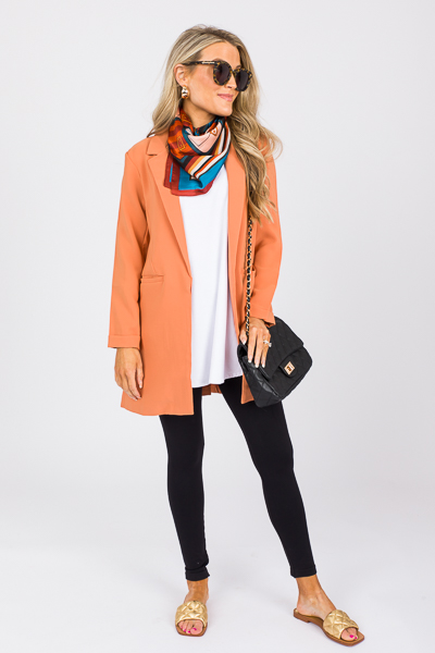 Terracotta Long Blazer