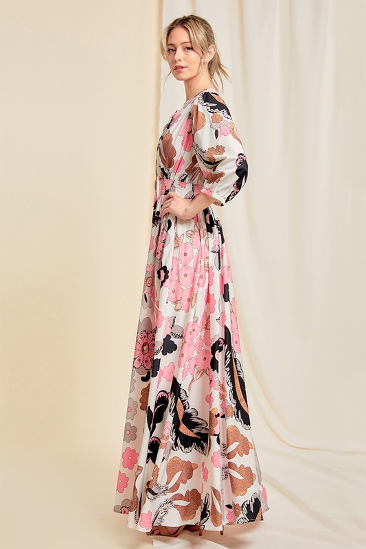 Wendy Flowers Maxi, Pink