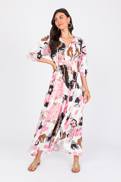 Wendy Flowers Maxi, Pink