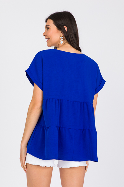 Rebecca Tiered Top, Royal