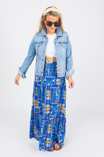 Dominican Maxi Skirt, Blue
