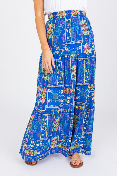 Dominican Maxi Skirt, Blue