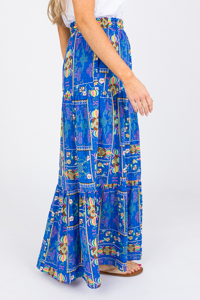 Dominican Maxi Skirt, Blue