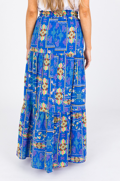 Dominican Maxi Skirt, Blue