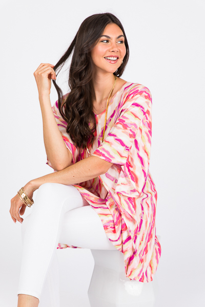 Amy V Tunic, Fuchsia Ripples