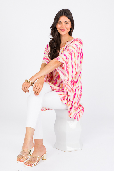 Amy V Tunic, Fuchsia Ripples