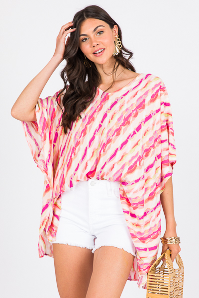 Amy V Tunic, Fuchsia Ripples