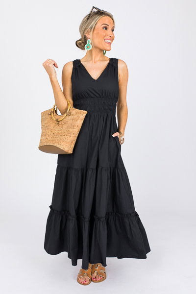 Jasmine Cotton Maxi, Black - Sale - The Blue Door Boutique Jasmine Cotton Maxi, Black - Sale - The Blue Door Boutique