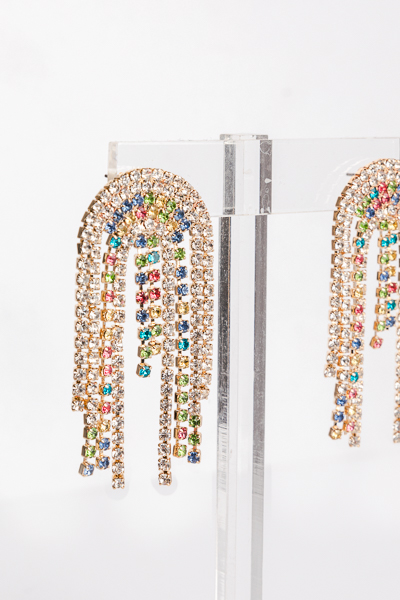 Crystal Arch Earrings, Rainbow