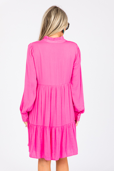 Tonal Dot Karlie Dress, Pink