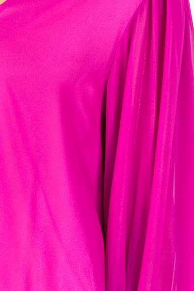 Magenta Shimmer Bubble Blouse