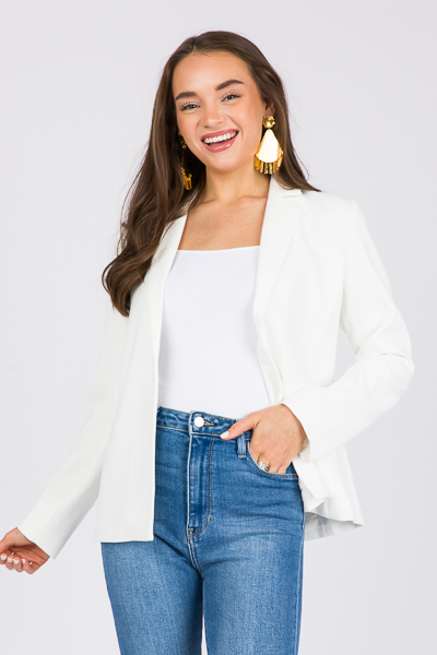 Girl Boss Blazer, White