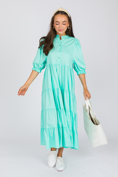 Karlie Tiered Maxi, Aqua