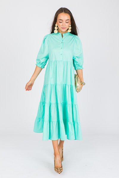 Karlie Tiered Maxi, Aqua