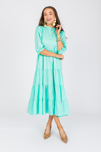 Karlie Tiered Maxi, Aqua