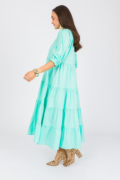 Karlie Tiered Maxi, Aqua