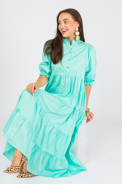 Karlie Tiered Maxi, Aqua