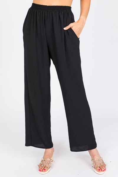 Black Pull-On Pants