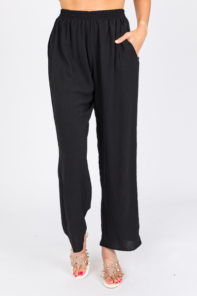 Black Pull-On Pants