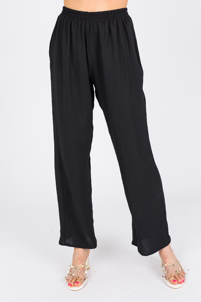 Black Pull-On Pants