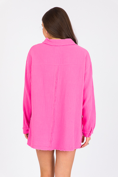 Dede Gauze Button Up, Pink