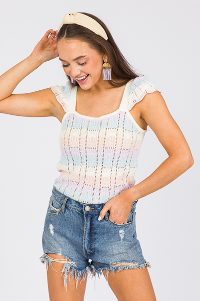 Pastel Stripe Spring Sweater