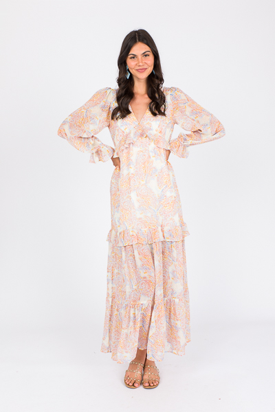 Calee Paisley Maxi, Ivory