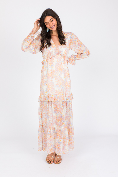 Calee Paisley Maxi, Ivory