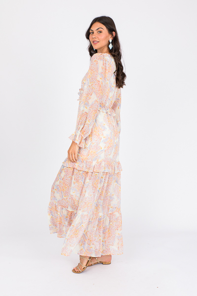 Calee Paisley Maxi, Ivory