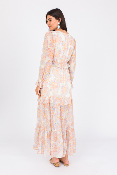 Calee Paisley Maxi, Ivory