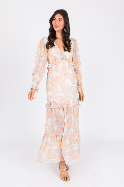 Calee Paisley Maxi, Ivory