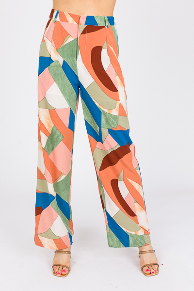 Abstract Pants, Salmon Royal