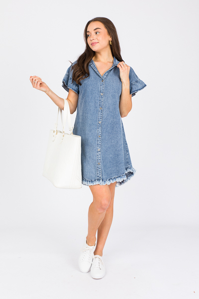 Pamela Denim Button Dress