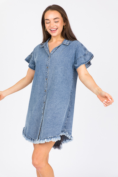 Pamela Denim Button Dress