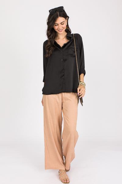 Malone Flowy Pants, Taupe