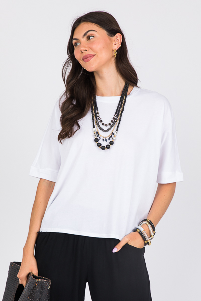 Easy Cotton Tee, White