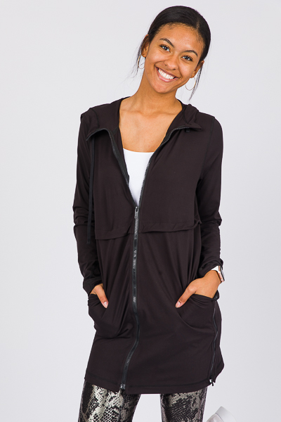 Butter Zip Tunic Jacket, Black