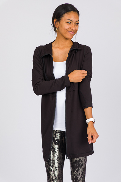 Butter Zip Tunic Jacket, Black