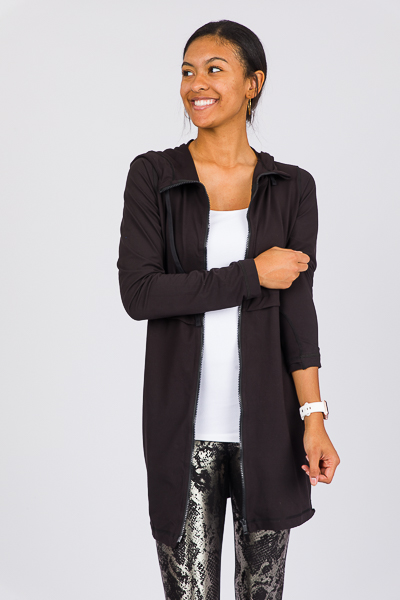 Butter Zip Tunic Jacket, Black