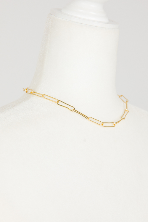 Gold Clip Chain Necklace